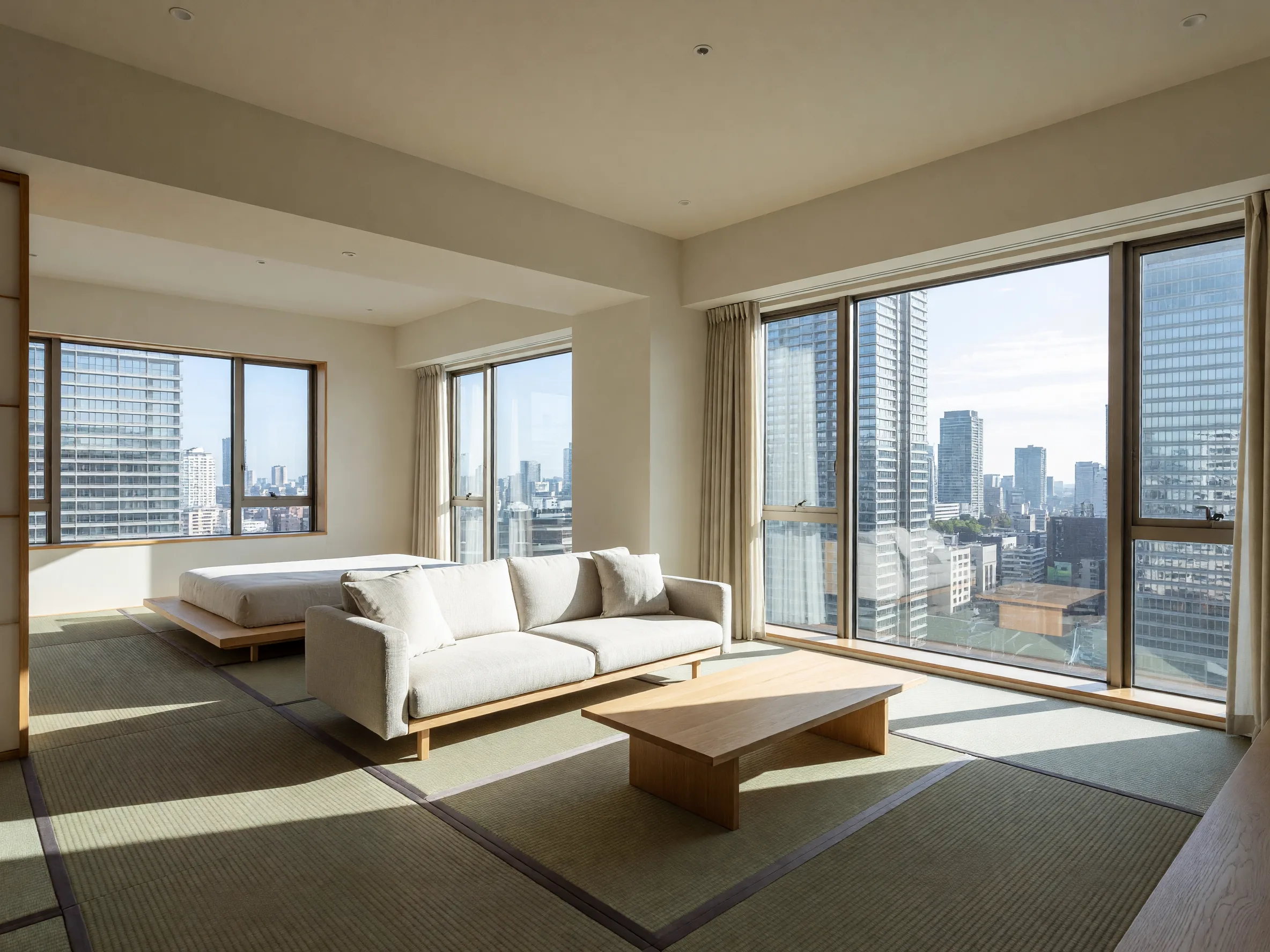 High-floor studio apartment in Roppongi Hills with city views